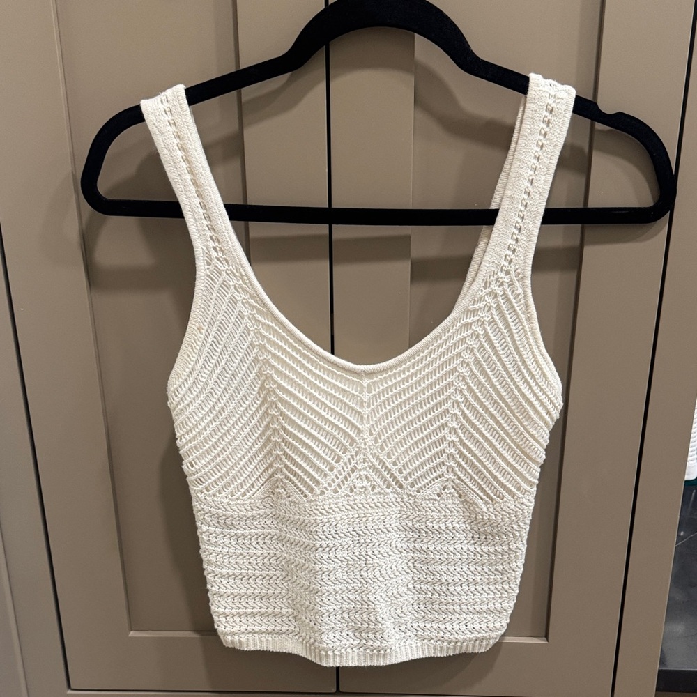 Abercrombie & Fitch Cream Knit Crop Top